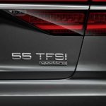 אודי A8 55 TFSI. נפח המנוע אינו מוזכר