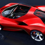 פרארי J50. מבובססת על ה-488 גג פתוח, ועיצוב אוירודינמי