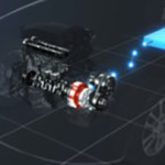 ניסאן רוג' הייבריד. מנוע, מערכת המצמד הכפול האינטליגנטית ומאחור מצבר הליתיום יון