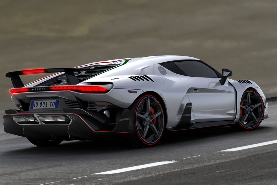 כנף אחורית ודיפיוזר בתחתית המכונית (איטלדיזיין)