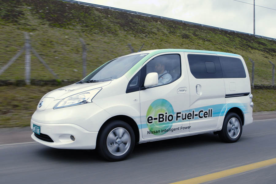 ניסאן e-NV200 המבוססת על תאי דלק חשמליים מוזנים באתנול (ניסאן)